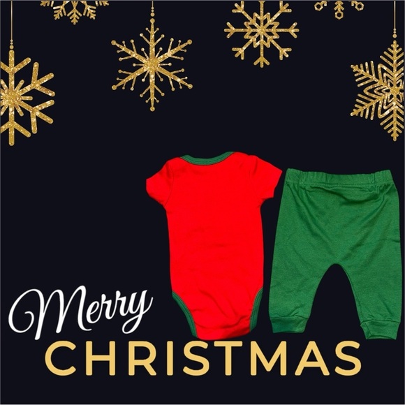 Infant Christmas Outfit Size 3/6 Month Says I’m Snow Cute - Picture 2 of 3